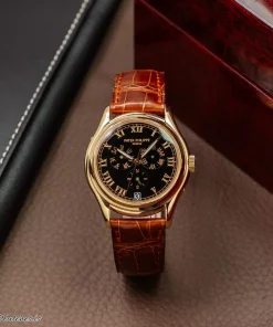 Patek Philippe Annual Calendar 5035R Automatic 37mm Unisex Replica Watch - Black Dial, Rose Gold Case