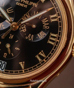 Alternative view of Patek Philippe Annual Calendar 5035R Automatic 37mm Unisex Replica Watch - Black Dial, Rose Gold Case