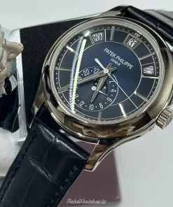 Patek Philippe Annual Calendar 5205G-013 Automatic 40mm Unisex Replica Watch - Blue Dial, White Gold Case