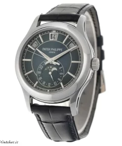 Alternative view of Patek Philippe Annual Calendar 5205G-013 Automatic 40mm Unisex Replica Watch - Blue Dial, White Gold Case