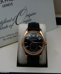 Alternative view of Patek Philippe Annual Calendar 5205R-010 Automatic 40mm Unisex Replica Watch - Black Dial, Rose Gold Case