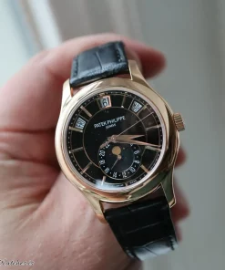 Alternative view of Patek Philippe Annual Calendar 5205R Automatic 41mm Unisex Replica Watch - Black Dial, Rose Gold Case