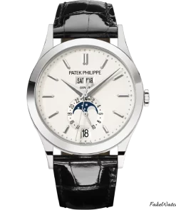 Patek Philippe Annual Calendar 5396G-011 Automatic 38mm Unisex Replica Watch - Silver Dial, White Gold Case