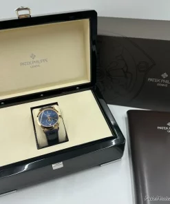 Alternative view of Patek Philippe Annual Calendar 5396R-014 Automatic 38mm Unisex Replica Watch - Blue Dial, Rose Gold Case