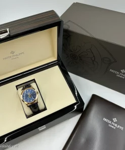 Patek Philippe Annual Calendar 5396R-015 Automatic 39mm Unisex Replica Watch - Blue Dial, Rose Gold Case