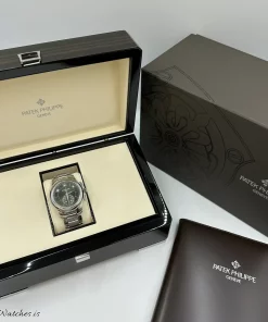 Patek Philippe Annual Calendar Chronograph 5905/1A-001 Automatic 42mm Unisex Replica Watch - Green Dial, Steel Case
