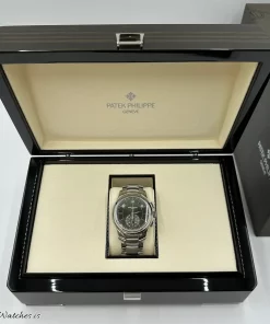Alternative view of Patek Philippe Annual Calendar Chronograph 5905/1A-001 Automatic 42mm Unisex Replica Watch - Green Dial, Steel Case