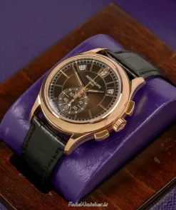Patek Philippe Annual Calendar Chronograph 5905R-001 Automatic 42mm Unisex Replica Watch - Brown Dial, Rose Gold Case