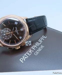 Alternative view of Patek Philippe Annual Calendar Chronograph 5905R-001 Automatic 42mm Unisex Replica Watch - Brown Dial, Rose Gold Case