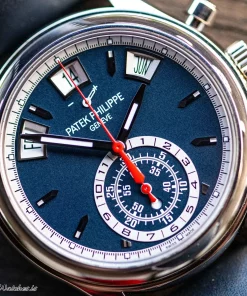 Patek Philippe Annual Calendar Chronograph 5960/01G-001 Automatic 40mm Male Replica Watch - Blue Dial, White Gold Case
