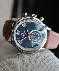 Alternative view of Patek Philippe Annual Calendar Chronograph 5960G Automatic 41mm Unisex Replica Watch - Blue Dial, White Gold Case