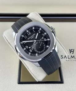 Alternative view of Patek Philippe Aquanaut 5164A Automatic 41mm Unisex Replica Watch - Black Dial, Steel Case