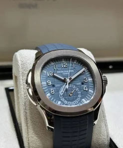 Alternative view of Patek Philippe Aquanaut 5164G Automatic 41mm Unisex Replica Watch - Blue Dial, White Gold Case