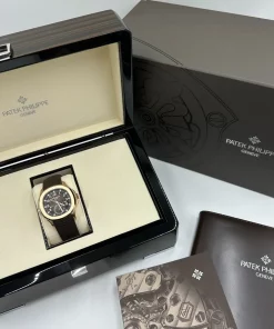 Alternative view of Patek Philippe Aquanaut 5164R-001 Automatic 40mm Unisex Replica Watch - Brown Dial, Rose Gold Case