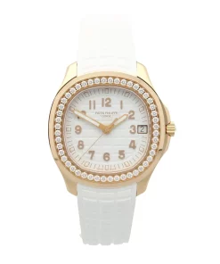 Patek Philippe Aquanaut 5268/200R-001 Automatic 39mm Unisex Replica Watch - White Dial, Rose Gold Case
