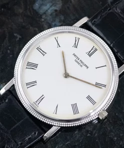 Patek Philippe Calatrava 3520/00D Manual winding 33mm Unisex Replica Watch - White Dial, White Gold Case