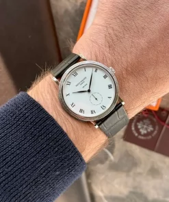 Alternative view of Patek Philippe Calatrava 3919 Manual winding 33mm Unisex Replica Watch - White Dial, White Gold Case