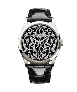 Patek Philippe Calatrava 5088/100P-001 Automatic 38mm Unisex Replica Watch - Black Dial, Platinum Case