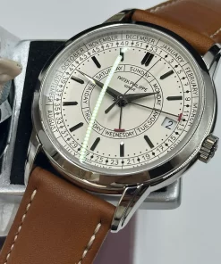 Patek Philippe Calatrava 5212A-001 Automatic 40mm Unisex Replica Watch - Silver Dial, Steel Case