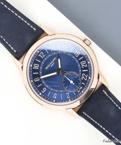 Patek Philippe Calatrava 5224R-001 Automatic 42mm Unisex Replica Watch - Blue Dial, Rose Gold Case