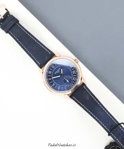 Alternative view of Patek Philippe Calatrava 5224R-001 Automatic 42mm Unisex Replica Watch - Blue Dial, Rose Gold Case