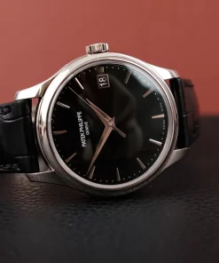 Alternative view of Patek Philippe Calatrava 5227G-010 Automatic 39mm Unisex Replica Watch - Black Dial, White Gold Case