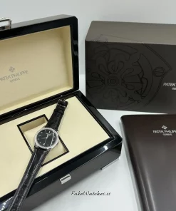 Alternative view of Patek Philippe Calatrava 5297G-001 Automatic 38mm Unisex Replica Watch - Black Dial, White Gold Case