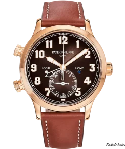Patek Philippe Calatrava 5524R-001 Automatic 42mm Unisex Replica Watch - Brown Dial, Rose Gold Case