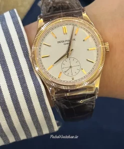 Patek Philippe Calatrava 6119R-001 Manual winding 39mm Unisex Replica Watch - Silver Dial, Rose Gold Case