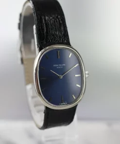 Patek Philippe Ellipse 3748 Manual winding Unisex Replica Watch - Blue Dial, White Gold Case