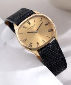 Patek Philippe Golden Ellipse 3545 Manual winding 32mm Unisex Replica Watch - Champagne Dial, Yellow Gold Case