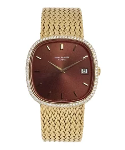 Patek Philippe Golden Ellipse 3604 Automatic 37mm Unisex Replica Watch - Blue Dial, Yellow Gold Case