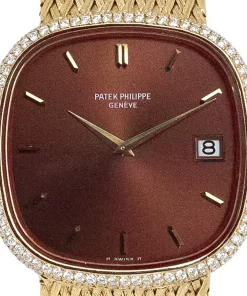 Alternative view of Patek Philippe Golden Ellipse 3604 Automatic 37mm Unisex Replica Watch - Blue Dial, Yellow Gold Case
