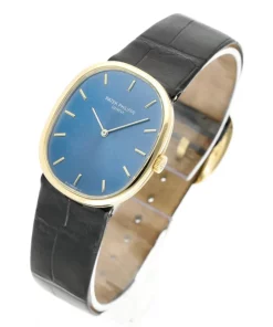 Alternative view of Patek Philippe Golden Ellipse 3848 Manual winding 32mm Unisex Replica Watch - Blue Dial, Yellow Gold Case