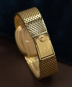 Alternative view of Patek Philippe Golden Ellipse 4226 Manual winding 23mm Female Replica Watch - Blue Dial, Yellow Gold Case