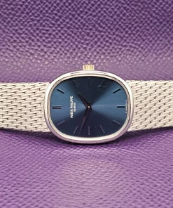 Patek Philippe Golden Ellipse 4226/002 Automatic 23mm Unisex Replica Watch - Blue Dial, White Gold Case