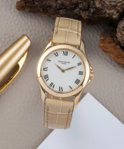 Patek Philippe Golden Ellipse 5738/1R-001 Automatic 35mm Unisex Replica Watch - Black Dial, Rose Gold Case