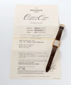Alternative view of Patek Philippe Gondolo 5010J Manual winding 29mm Unisex Replica Watch - Silver Dial, Yellow Gold Case