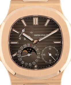 Alternative view of Patek Philippe Nautilus 5712/1R-001 Automatic 40mm Unisex Replica Watch - Brown Dial, Rose Gold Case