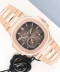 Patek Philippe Nautilus 5712/1R-001 Automatic 40mm Unisex Replica Watch - Brown Dial, Rose Gold Case