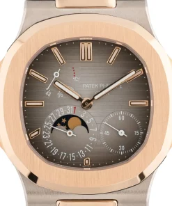 Alternative view of Patek Philippe Nautilus 5712GR-001 Automatic 40mm Unisex Replica Watch - Grey Dial, White Gold Case