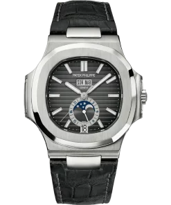 Patek Philippe Nautilus 5726A-001 Automatic 40mm Unisex Replica Watch - Black Dial, Steel Case