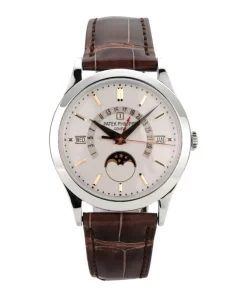 Alternative view of Patek Philippe Perpetual Calendar 5496P-015 Automatic 39mm Unisex Replica Watch - Silver Dial, Platinum Case