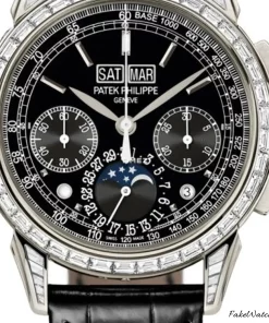 Patek Philippe Perpetual Calendar Chronograph 5271P-010 Automatic 41mm Unisex Replica Watch - Black Dial, Platinum Case