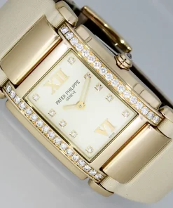 Patek Philippe Twenty~4 4920R-010 Quartz 25mm Unisex Replica Watch - Silver Dial, Rose Gold Case