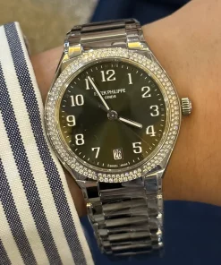 Patek Philippe Twenty~4 7300/1200A-011 Automatic 36mm Female Replica Watch - Green Dial, Steel Case
