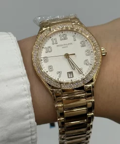 Patek Philippe Twenty~4 7300/1200R-010 Automatic 36mm Female Replica Watch - Silver Dial, Rose Gold Case