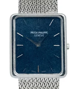 Alternative view of Patek Philippe Vintage 3599 Manual winding 28mm Unisex Replica Watch - Blue Dial, White Gold Case