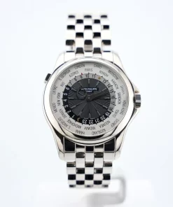 Patek Philippe World Time 5130/1G-011 Automatic 39mm Unisex Replica Watch - Grey Dial, White Gold Case