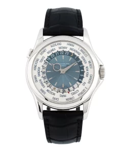 Patek Philippe World Time 5130P-001 Automatic 40mm Unisex Replica Watch - Blue Dial, Platinum Case